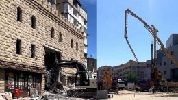 Bakıda "Şəki" restoranı sökülür