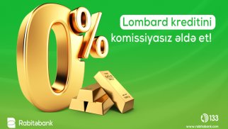 Rabitəbank “Lombard Krediti”nin komissiya faizlərini sıfırladı! (R)