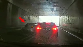 “Prius” tuneldə geri dönmək istədi, böyük qəza oldu - ANBAAN VİDEO