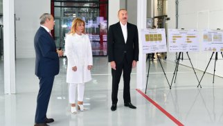 Prezident dərman istehsalı zavodunun açılışında iştirak etdi (FOTOLAR)