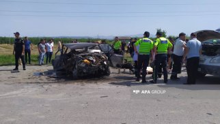 Ata və oğulun maşınları toqquşdu, ata öldü, oğul isə... (FOTOLAR)