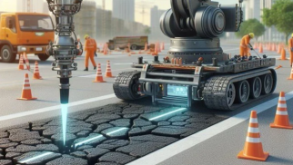 Dünyanın avtonom şəkildə işləyən ilk yol təmir robotu sınaqdan keçirilir