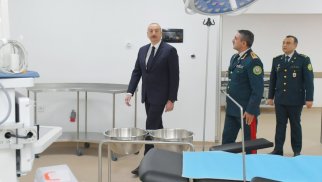 Prezident DSX-nın yeni hərbi hospital kompleksinin açılışında iştirak etdi (YENİLƏNİB/FOTO)