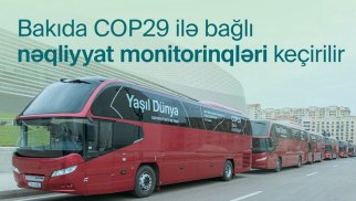 Bakıda COP29-a məxsus xüsusi avtomobillərin hərəkəti test edilir