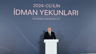 Prezident ilin idman yekunlarına həsr olunan mərasimdə iştirak edib (YENİLƏNİB)