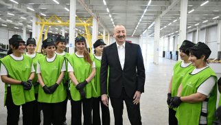 Prezident İlham Əliyev Qusarda bağçılıq və soyuducu anbar kompleksinin fəaliyyəti ilə tanış olub