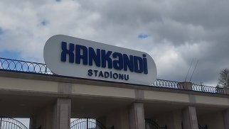 Xankəndi stadionu yenidən təmir olunur - FOTO