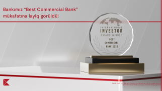 Kapital Bank “International investor” tərəfindən daha bir mükafata layiq görüldü: “Ən yaxşı kommersiya bankı 2025”®