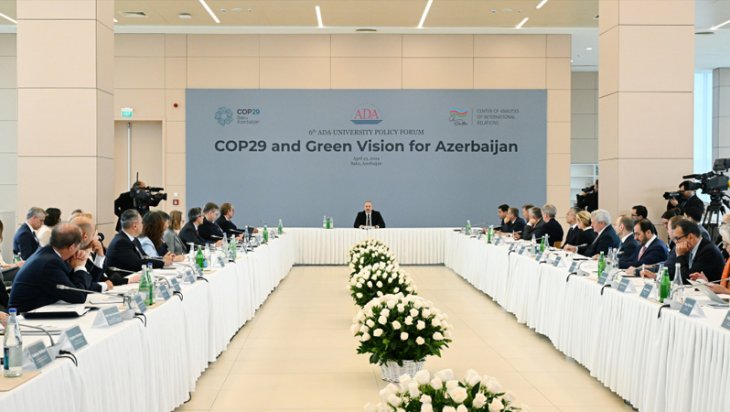 ADA-da COP29-la bağlı forum keçirilir, Prezident iştirak edir