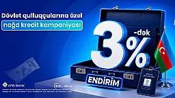 AFB Bank-dan dövlət qulluqçularına özəl güzəştli nağd kredit kampaniyası