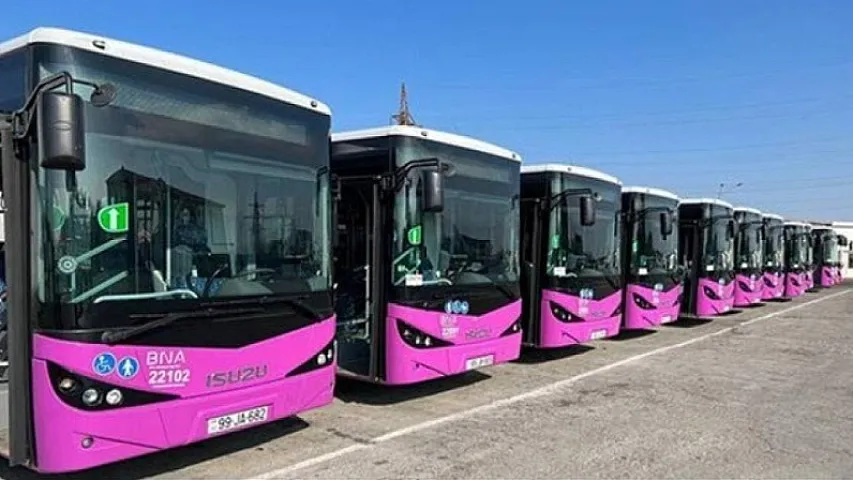 Bakıda daha bir marşrutda bütün avtobuslar yenilənir