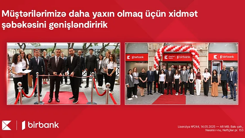 Kapital Bank 116 filial, 51 şöbə və 1274 ATM ilə ölkənin ən böyük xidmət şəbəkəsinə malik bankıdır