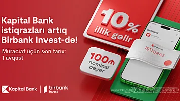 Kapital Bank istiqrazlarına abunə yazılışı başladı: illik 10% gəlirlə investisiya edin