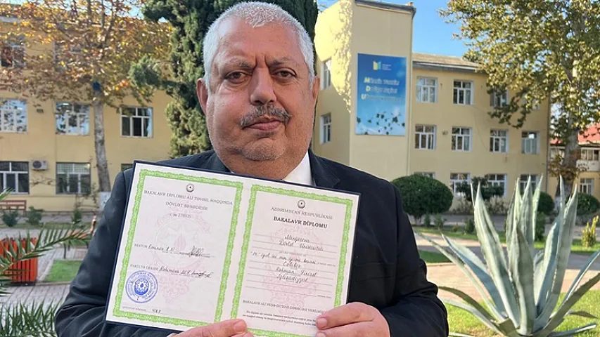 62-летний Рахман Джалилов завершил бакалавриат и получил диплом!