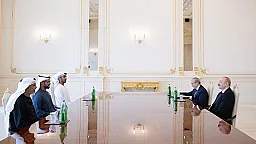 İlham Əliyev Birləşmiş Ərəb Əmirliklərinin bir sıra şirkətlərinin rəhbərlərini qəbul edib 