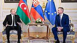 Azərbaycan və Slovakiya prezidentləri mətbuata bəyanatlarla çıxış ediblər