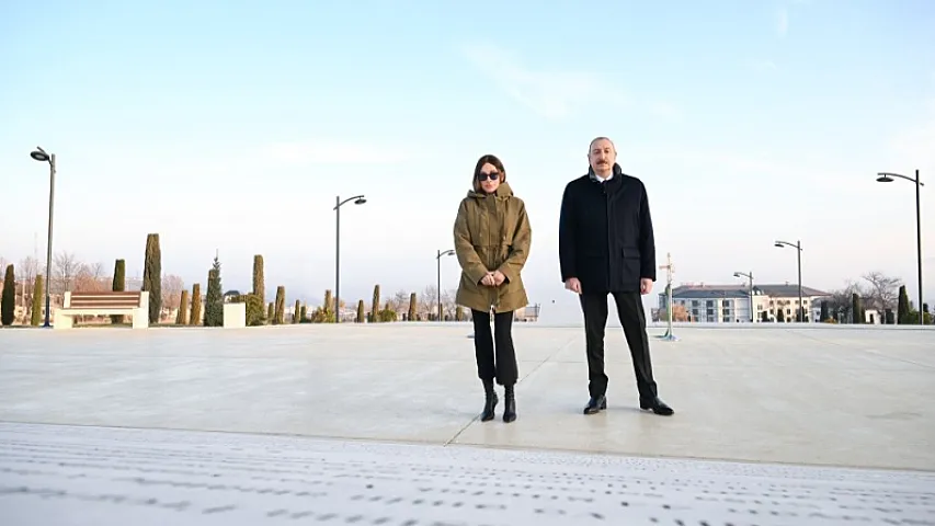 Prezident və xanımı Xankəndidə açılışda - FOTOLAR