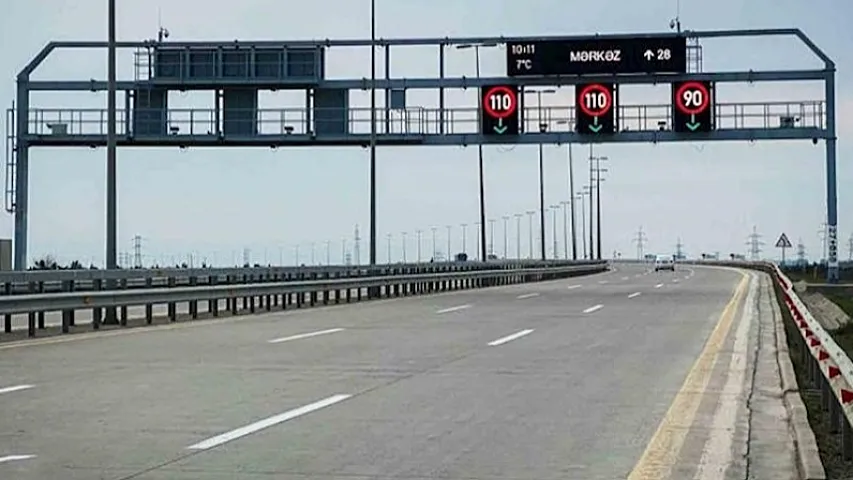 Bu yolda sürət həddi endirildi