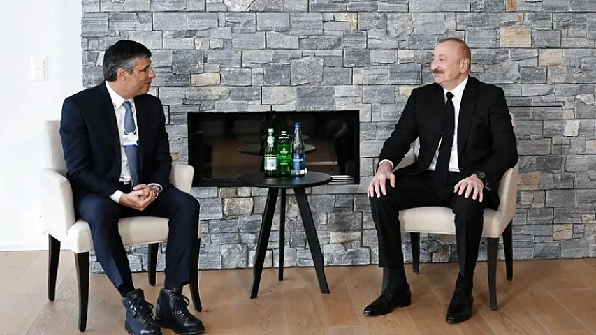 Prezident İlham Əliyev Davosda Braziliyanın "BTG Pactual" şirkətinin sədri ilə görüşüb