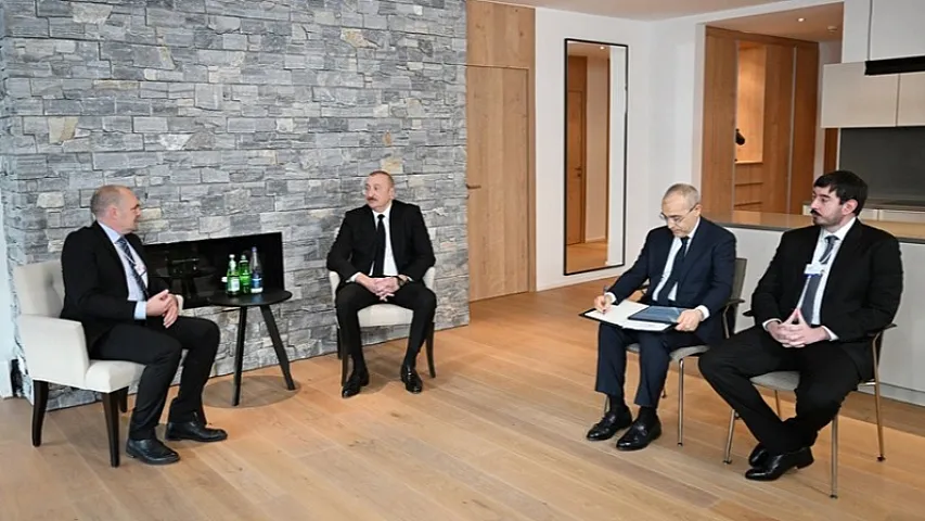 İlham Əliyev Davosda "Vestas Wind Systems" şirkətinin rəsmisi ilə görüşüb