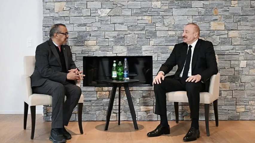 İlham Əliyev Davosda ÜST-ün Baş direktoru ilə görüşüb