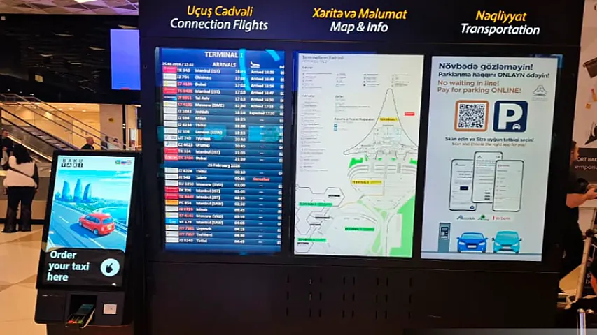 Bakı aeroportunun baqaj bölməsində taksi üçün ödəmə köşkləri quraşdırılıb