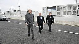 Prezident İlham Əliyev “Abşeron” Batareya Enerji Saxlanc Mərkəzinin açılışında iştirak edib