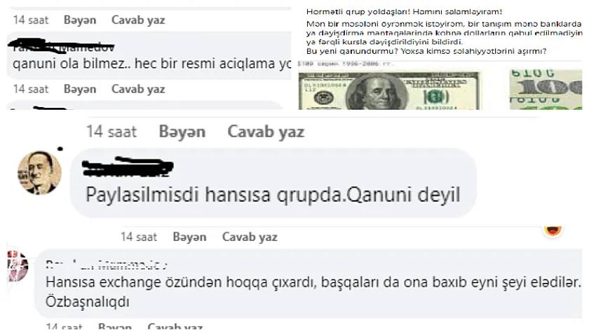 Banklar köhnə dollarları almır? (AÇIQLAMA)
