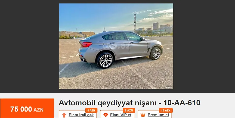 “Zerkalnı nömrə” alverindən dövlət büdcəsi milyonlar itirir <span style="color: #ff0000;">(ARAŞDIRMA)</span>
