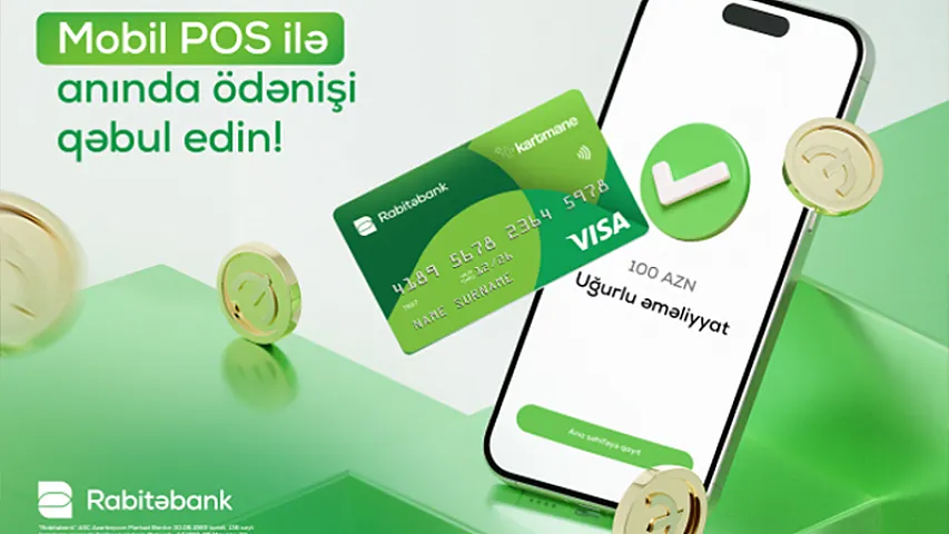 Rabitəbankın “Mobil POS” xidməti ilə POS terminal cibinizdə! <span style="color: #ff0000;">®</span>