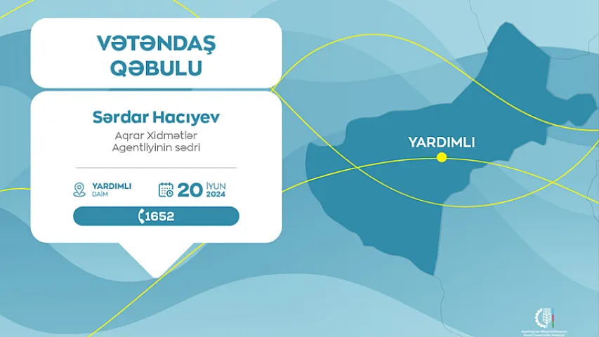 Sərdar Hacıyev Yardımlıda vətəndaşları qəbul edəcək