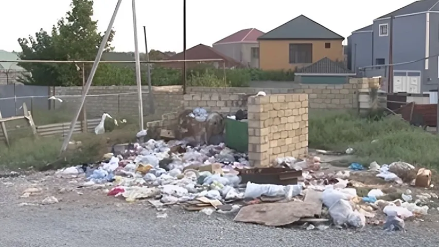 Masazırda zibil tullantıları həftələrlə daşınmır (VİDEO)