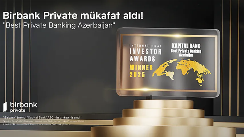 Birbank Private beynəlxalq &quot;İnternational İnvestor&quot; nəşri tərəfindən &quot;Best Private Banking Azerbaijan&quot; mükafatına layiq görüldü <span style="color:#ff0000">&reg