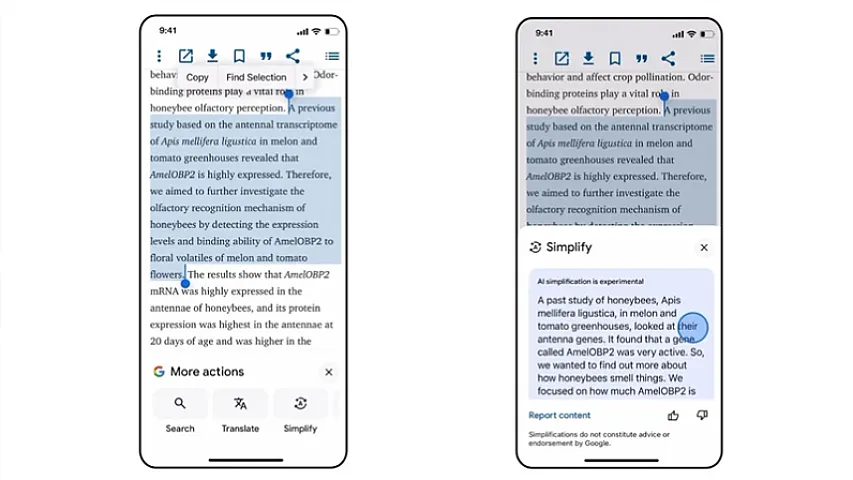 "Google"un yeni "Simplify" funksiyası mətnləri sadələşdirəcək