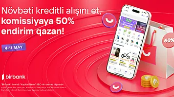 Umico kredit xətti ilə alış-verişə 50% komissiya endirimi<span style="color:#ff0000">&reg;</span>