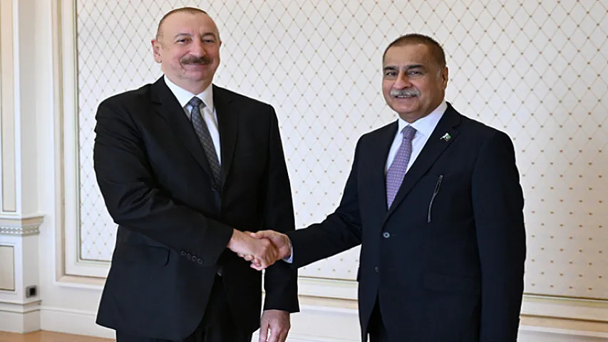 Prezident İlham Əliyev Pakistan Milli Assambleyasının sədrinin başçılıq etdiyi nümayəndə heyətini qəbul edib